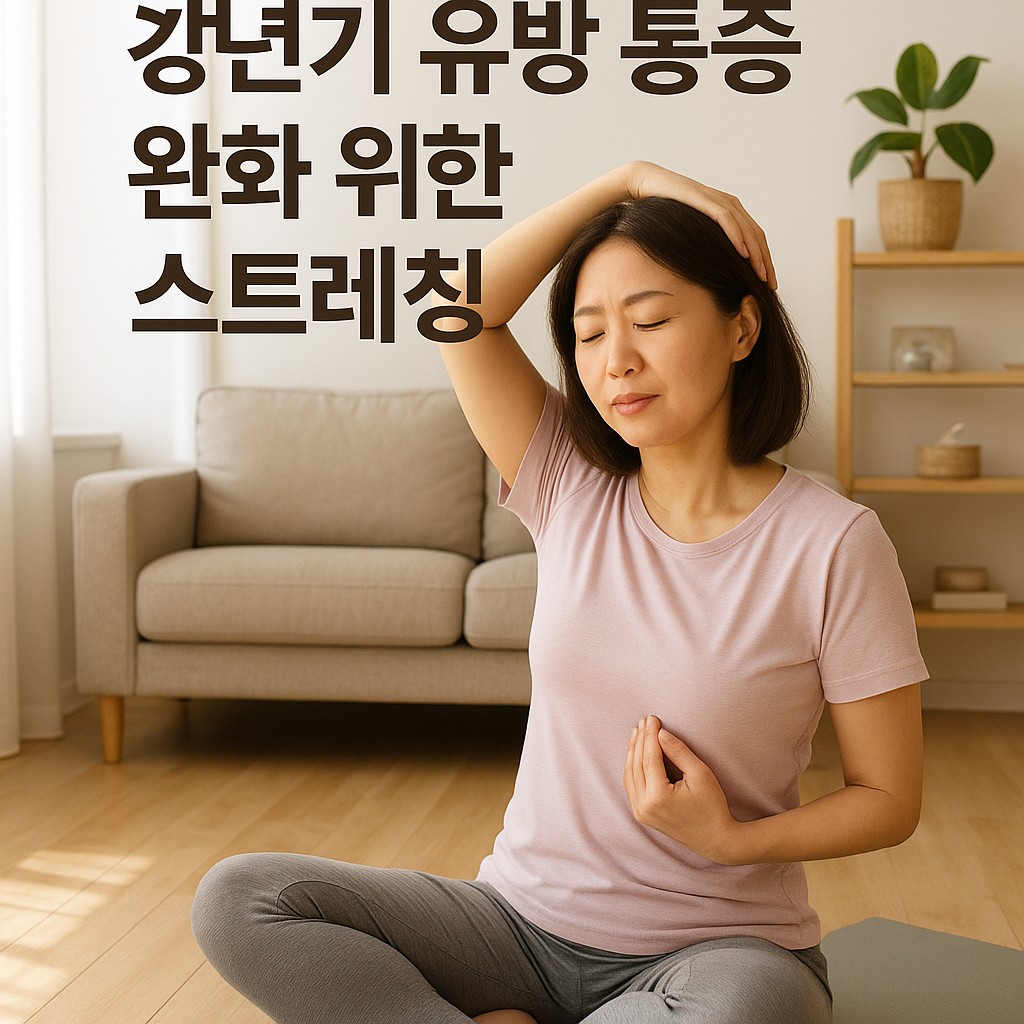 갱년기 유방 통증 완화를 위한 아침 스트레칭: 거실에서 편안한 운동 루틴