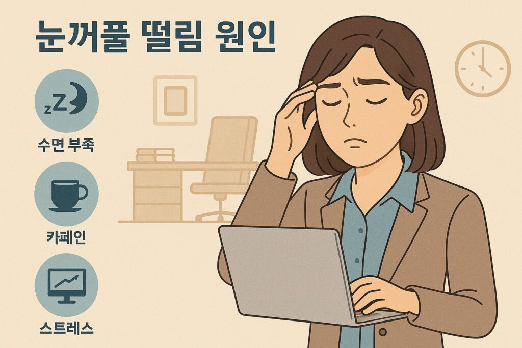 눈 떨림 원인 파악을 위한 일주일 생활 기록 — 수면·카페인 섭취·스크린타임 체크하는 30대 직장인