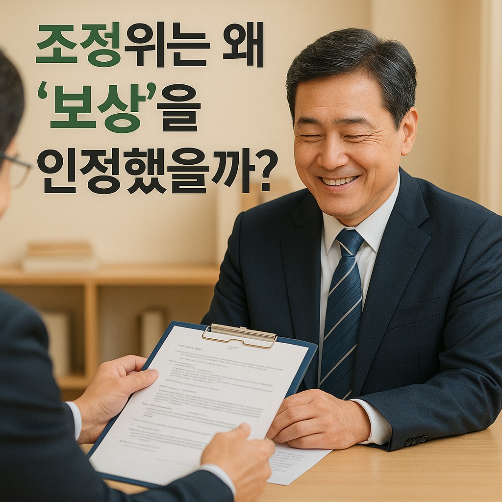 의료분쟁조정위원회 상담 후 보상을 인정받고 안도하는 미소를 짓는 50대 남성 | 신경손상 보상 사례 | 조정위 판단 기준