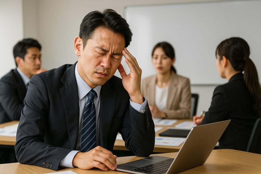 회의 중 갑작스러운 어지럼증으로 당황한 직장인 뇌질환 어지럼증 MRI 검사