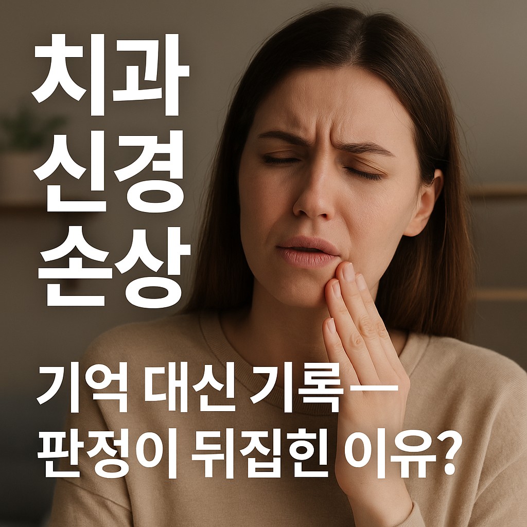 치과 신경 손상: 치료 후 입 주변 감각이 무뎌 일상 불편을 호소하는 장면 | 감각 이상 증상과 증거 수집 중요성