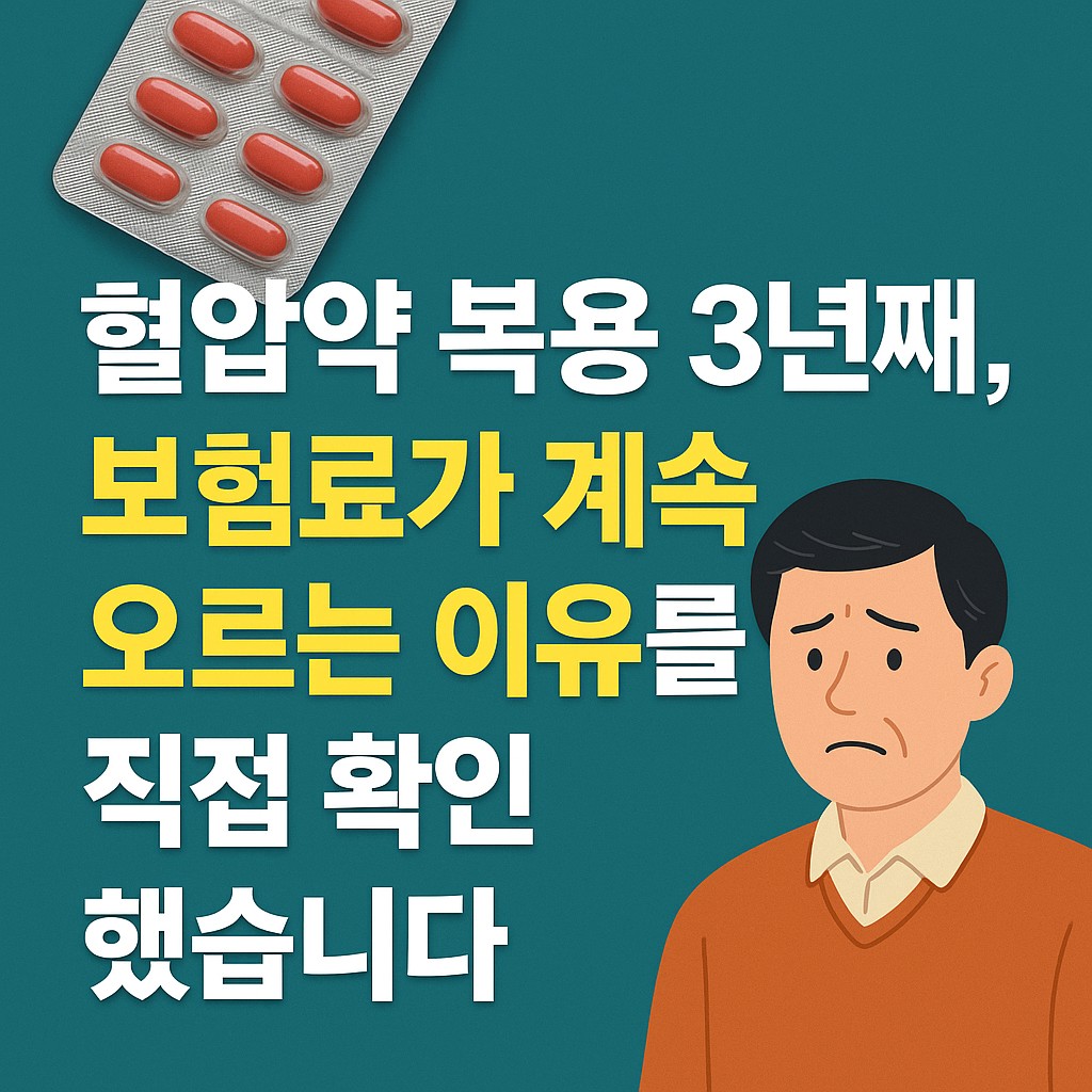 혈압약 보험료 상승 사례 | 병원 청구서를 보고 놀란 40대 직장인 남성
